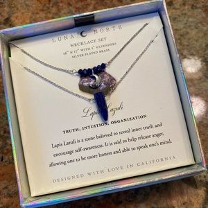 Luna Norte Tiered Necklace Set Lapis Lazuli